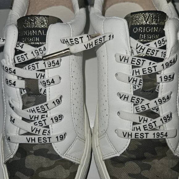 Vintage Havana White & Camo Gold Star Sneakers - Size 8 - Picture 7 of 11